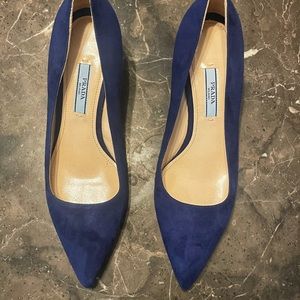 Prada high heals (Blue velvet)